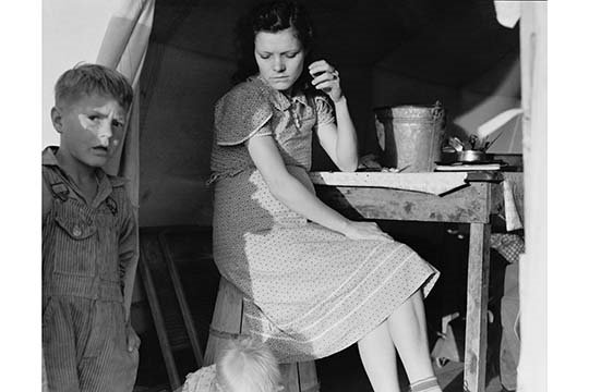 « emergency migratoire main camp » par dorothea lange, reproduction de photo