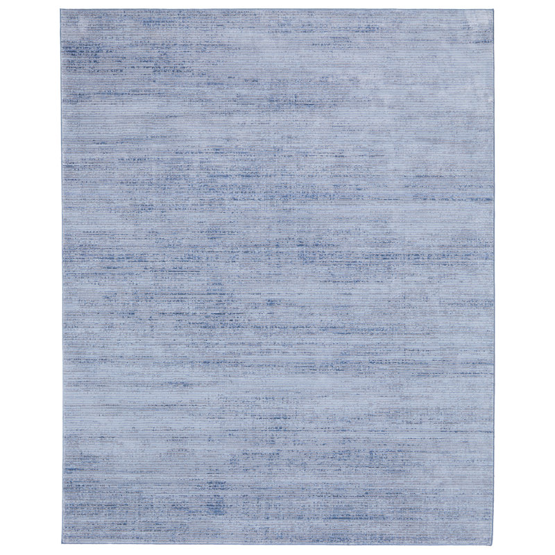 Esser Modern Solid, Accent Rug, Blue, Rectangle 6'7" x 9'6"