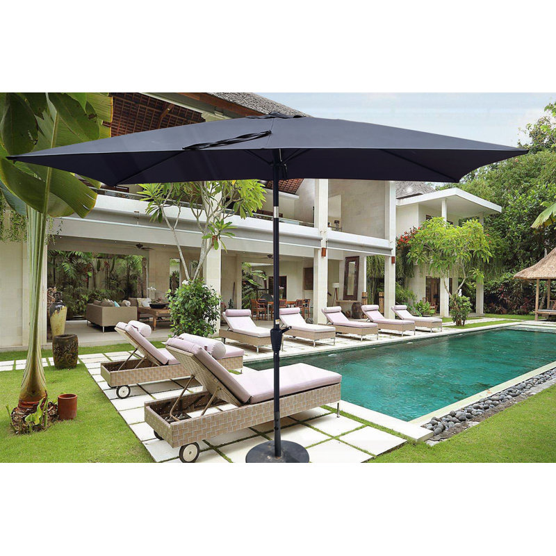 Parasol d'extérieur imperméable 6 x 9 pi, Anthracite