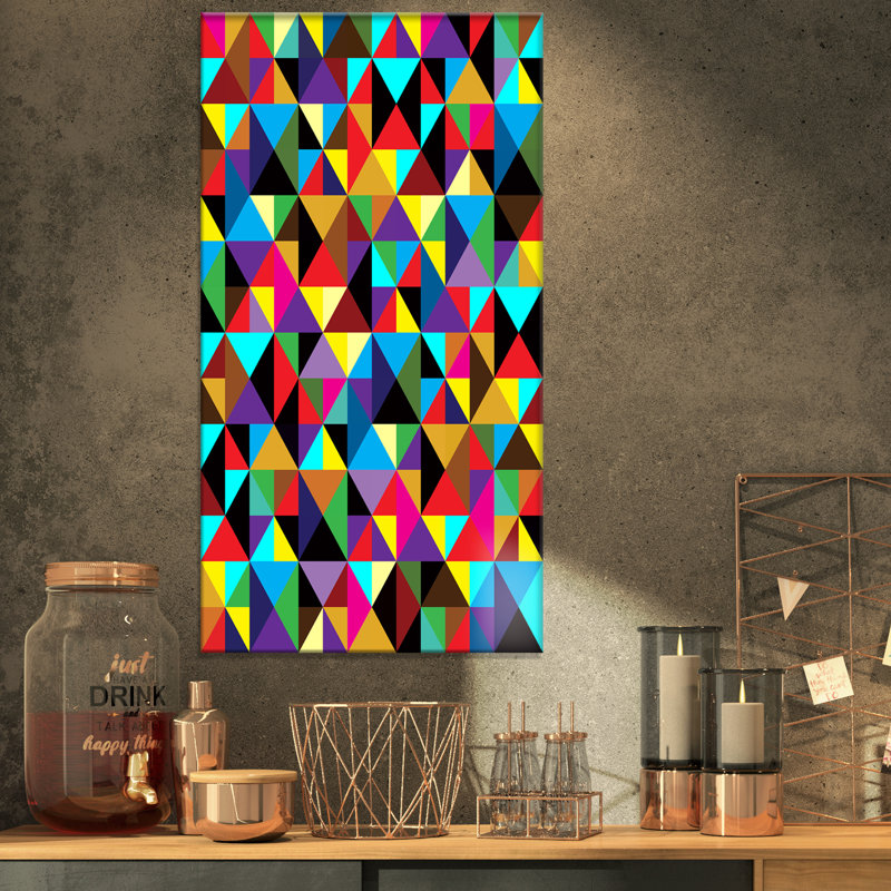 « transparent », impression sur toile tendue, impression sur toile tendue, "transparent géométrique et triangles"