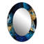 Abstract Geode Gold And Blue Marble IV - Marble Abstract Round Mirror Wall Decor_MTMIR58577-1735434193-1735434198
