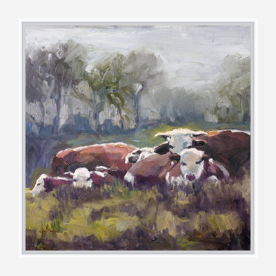 FIVE COWS FIVE COWS - Unframed Print on Canvas