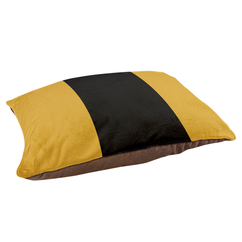 Coussin d'extérieur New York, Moyen (l 40 po x P 30 po x H 6,5 po), Doré / Noir