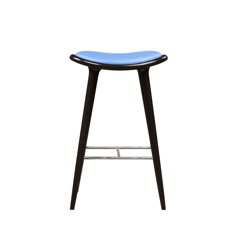 Cecil Upholstered Counter Stool with Solid Wood Frame, Green