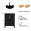 Meuble-lavabo simple autoportant de 24,4 po avec plateau en bois manufacturé Kreutzer-252555283-237822155-237822154