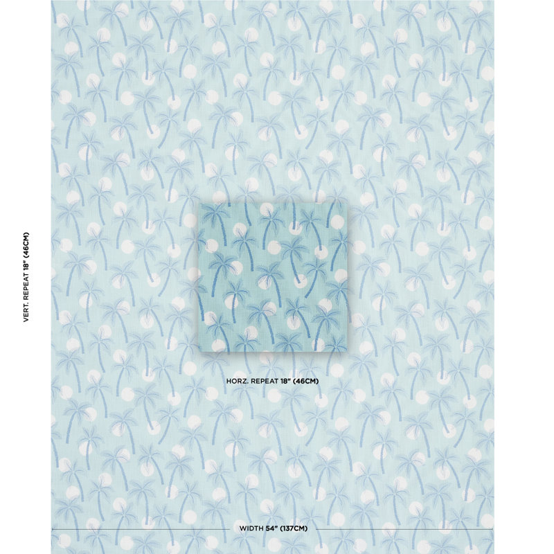 Tissu Isola Clarabella Palm, PIscine