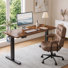 Bureau debout électrique à hauteur ajustable avec chaise de bureau en similicuir
