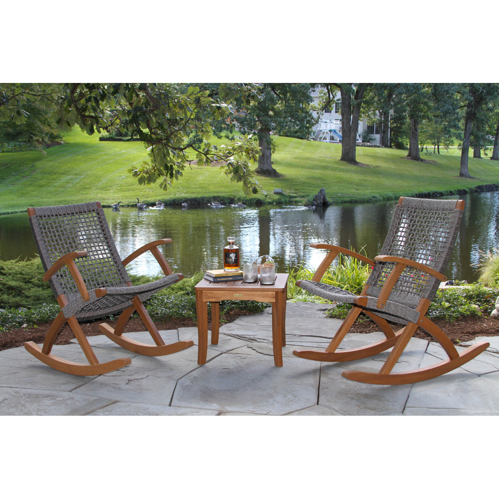 Brayson Eucalyptus 2 - Person Patio Conversation Set