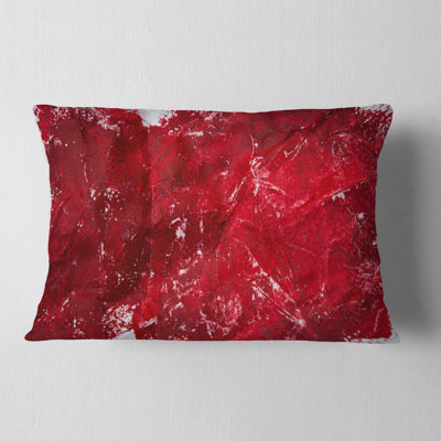 Abstract Red Texture - Abstract Printed Pillow
