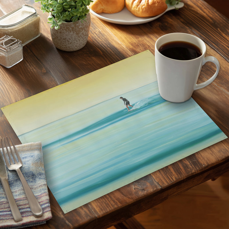 A Surfer by Dawn Scenic Polyester Placemat | Home Decor