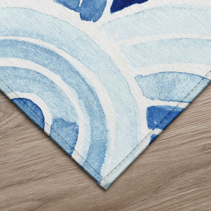 Alura Washable Geometric Indoor / Outdoor Rug, Rectangle 10' x 14'