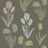 Tulip Field 33' L x 20.5" W  Wallpaper Roll