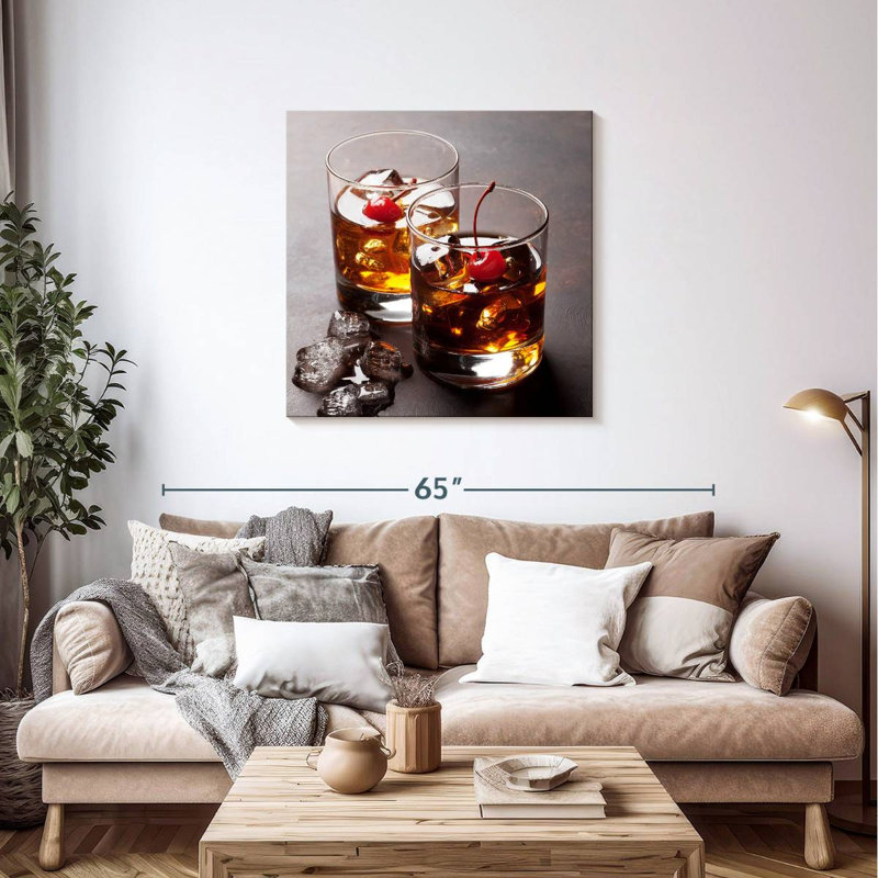 Yarlin Manhattan Whiskey Glasses, 36" H x 36" W