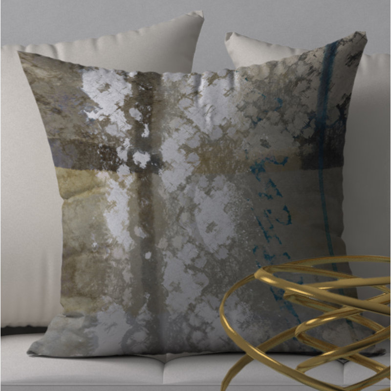 Abstract Reversible Throw Pillow, 18" x 18"