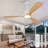70-inch ceiling fan with light and remote control, quiet DC motor, dimmable LED light, 3 solid wood blades, 6-speed reversible fan, suitable for indoor home use-111884430-111884432-111884434