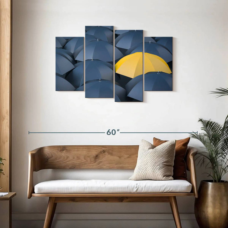 Kerner Unique Yellow Umbrella, 27" H x 43" W