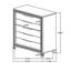 Commode 5 tiroirs Mory