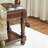 Walnut-colored Modern Style Wood Upholstered Entryway Storage Shoe Bench-111788461