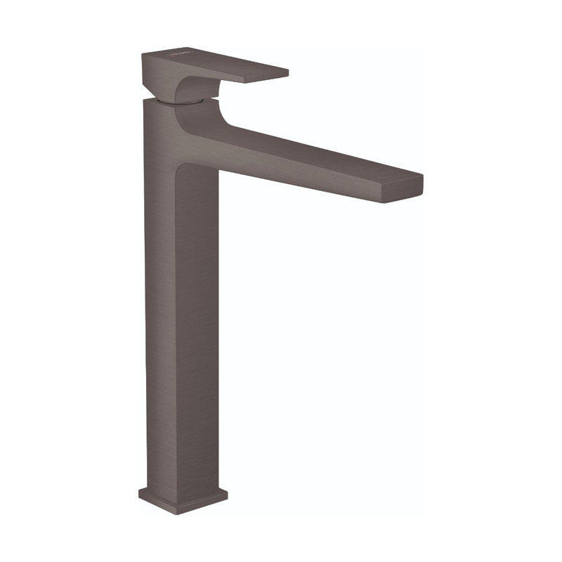 Hansgrohe Metropol Single-Hole Faucet 260 with Lever Handle and Drain Assembly, 1.2 GPM, Brushed Black Chrome