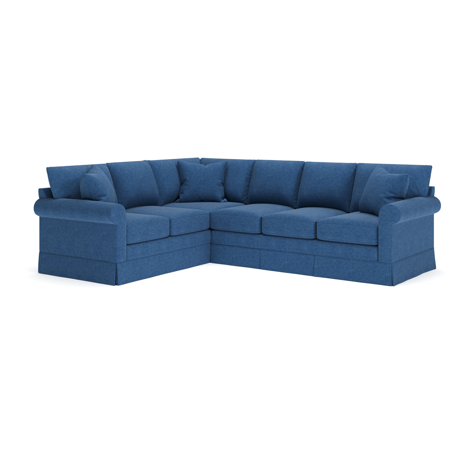 Friedman L-Sectional, Classic Indigo Denim, Left Hand Facing