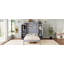 Grand lit escamotable, grand lit escamotable en bois avec 2 garde-robes et tablette de rangement, cadre de lit plateforme pliable multifonctionnel pour chambre d'amis, chambre à coucher
