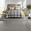 Ensemble de literie en microfibre douce, motif écossais multicolore pour un style chalet confortable