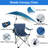 Seidler 220.5 lbs Capacity Foldable Camping Chair with Detachable 360° Sun Canopy  600D Oxford Fabric-1485594324