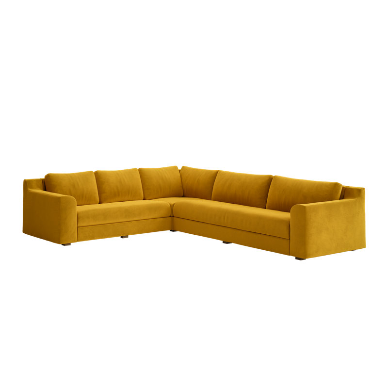 Canapé modulaire en L réversible Elevate, Mustard Recycled Velvet