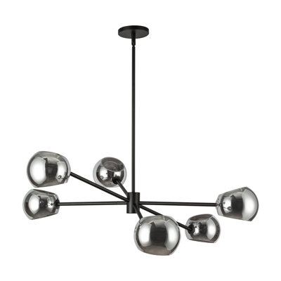 Willow 6 - Light Metal Sputnik Chandelier