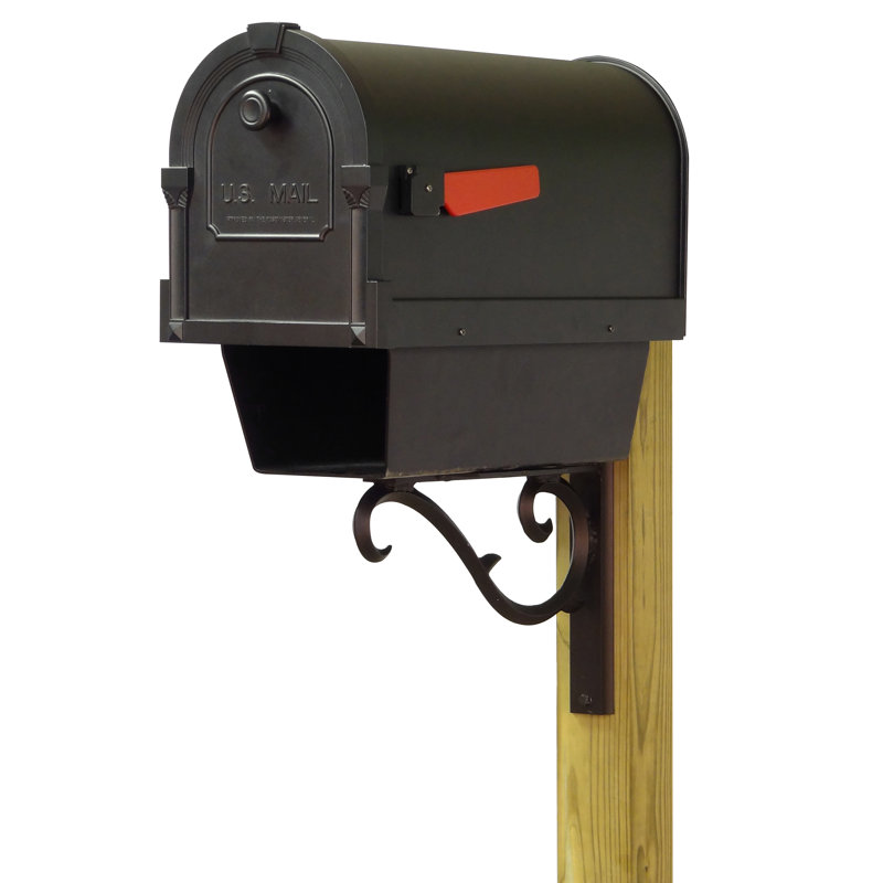 Savannah Aluminum Post Mounted Mailbox