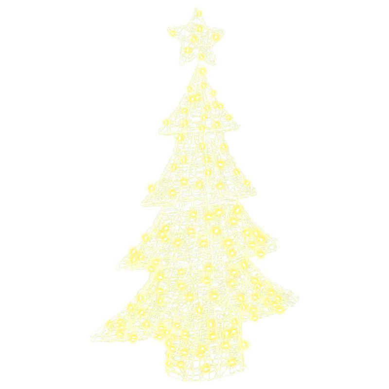vidaXL Christmas Tree with 240 LEDs Acrylic, 120cm H x 80cm W x 20cm D, Warm White