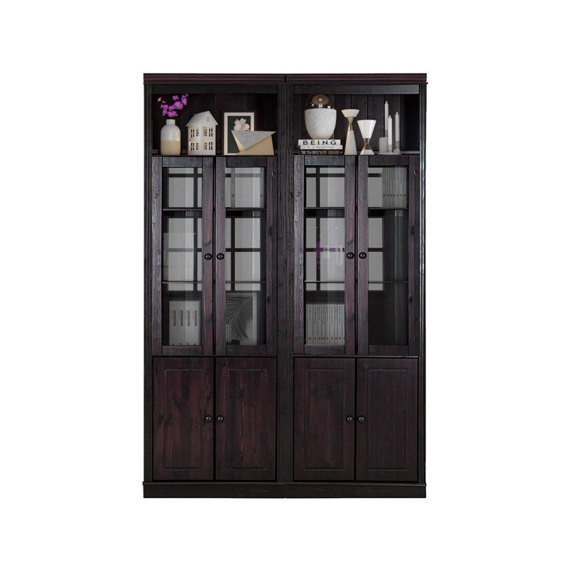 Dedrah 223cm H x 148cm W Library Bookcase, Brown