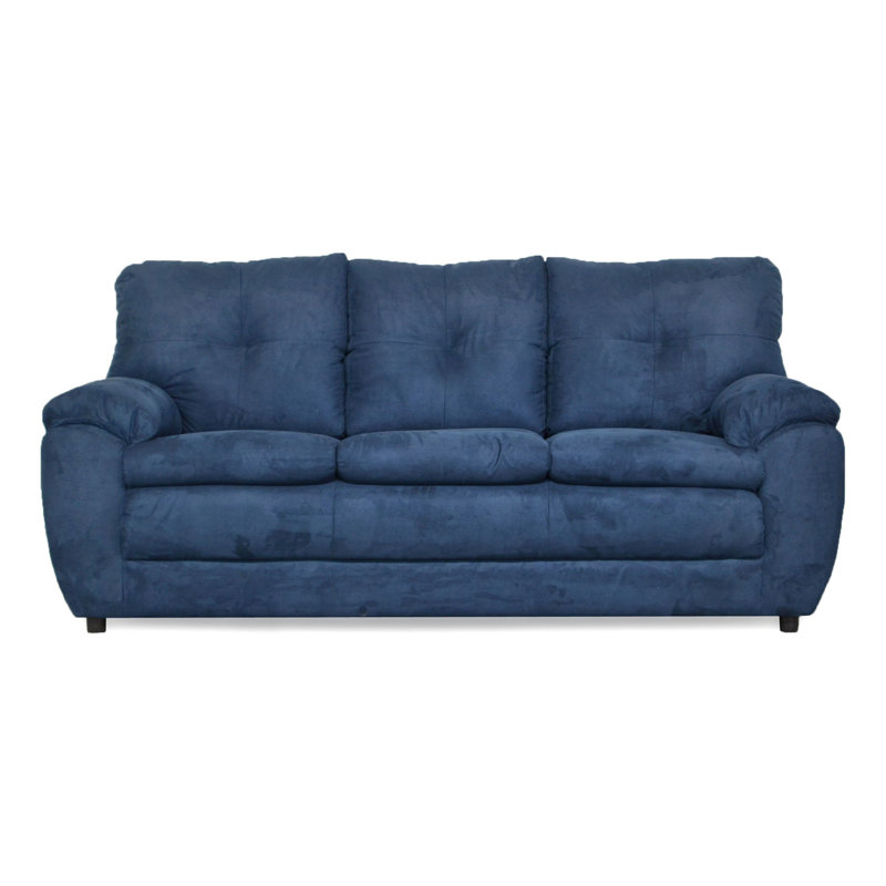 Kenn Upholstered 84'' Sofa, Bulldozer Sapphire
