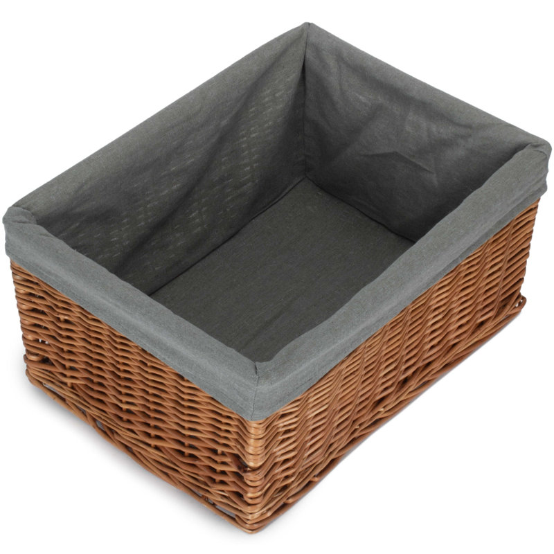 House of Hampton Wicker Decorative Basket, Steamed Grey