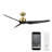 60" Stella 3 - Blade Outdoor/Indoor Smart Ceiling Fan with Remote Control Included, Works With Google Assistant, Amazon Alexa, Samsung Smart Things-83412254-83412255