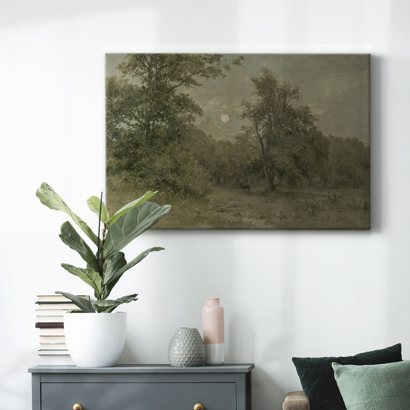 Paysage rétro - DCVII - Toile tendue avec châssis, H 33 po x l 49 po x P 1,5 po, Toile tendue