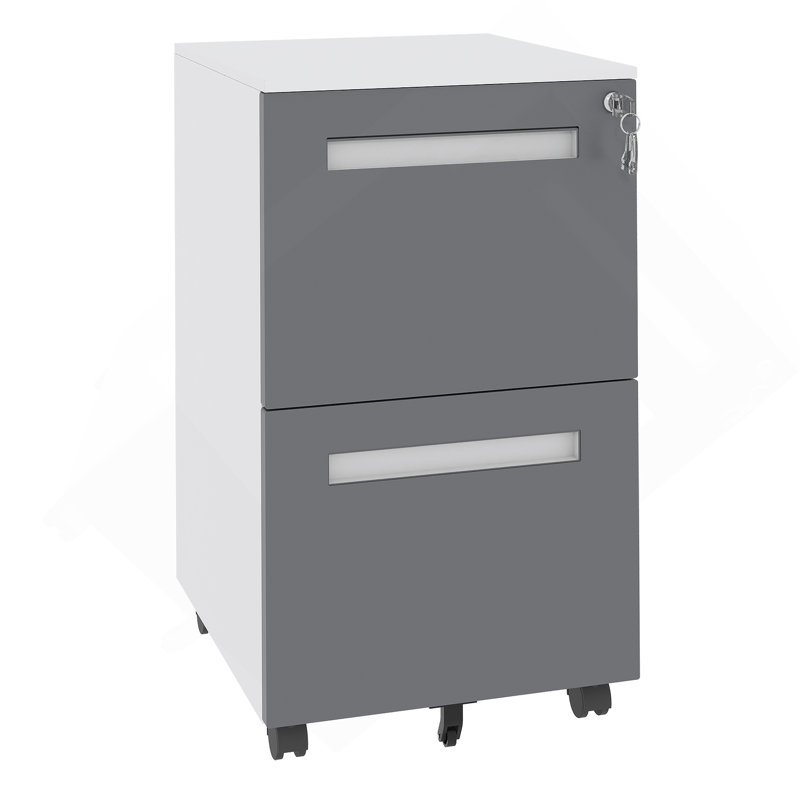 Armoire de base double en bois massif gris clair Shaker