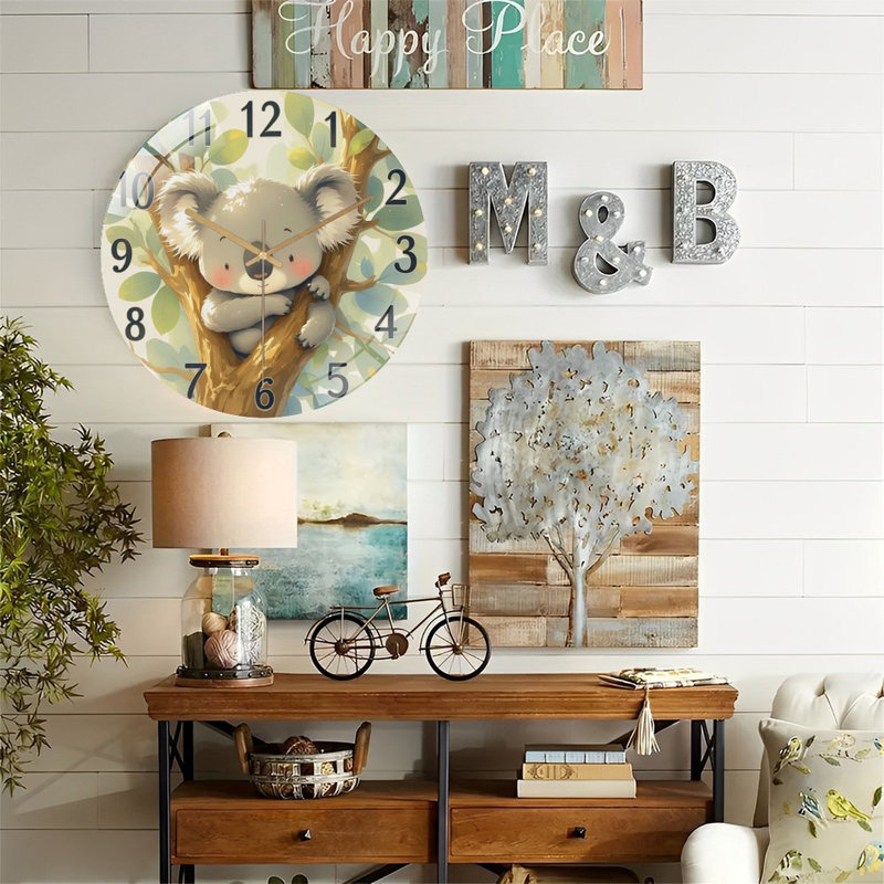 Horloge murale en verre 12 po