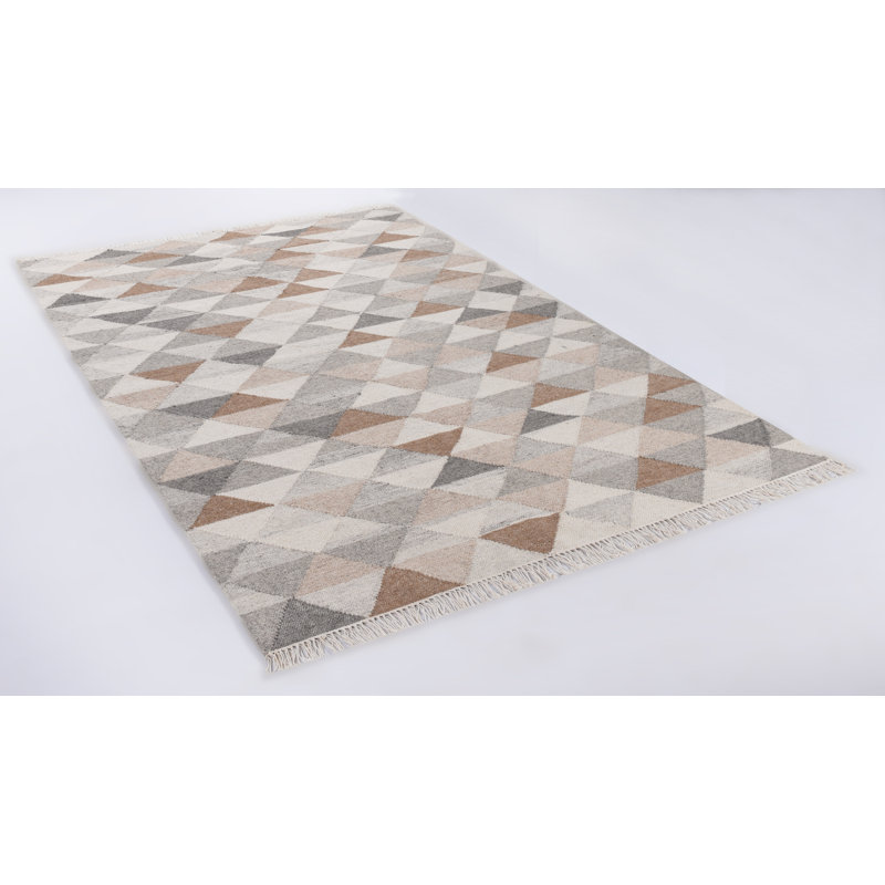 Vintage Geometric Hand Woven Area Rug, Runner 65 x 135cm