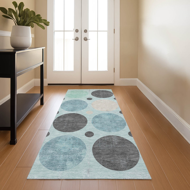 Premium Machine Washable Mayfield AMF1949 Geometric Rug, Runner 2'3" x 7'6"