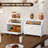 Double Layer Bread Box With Golden Trim,White1-1473380169