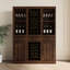 Armoire modulaire avec rangement pour 28 bouteilles de vin - Noyer brun-581905331