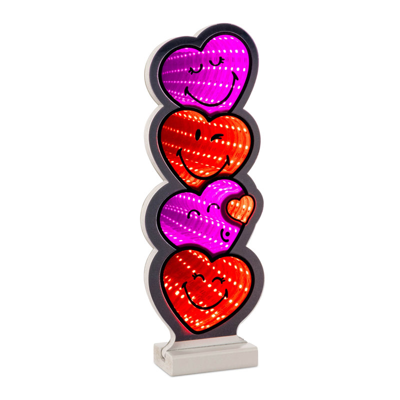 SmileyWorld® Heart Stack Ekkolight 12"H