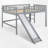 Low Loft Bed With Slide-237769009-237769010