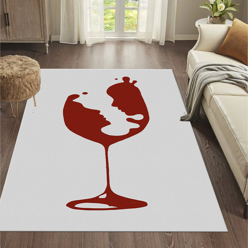 Tapis à motif abstrait non tissé à motif abstrait artistique pour rehausser l'intérieur de votre maison avec une touche moderne