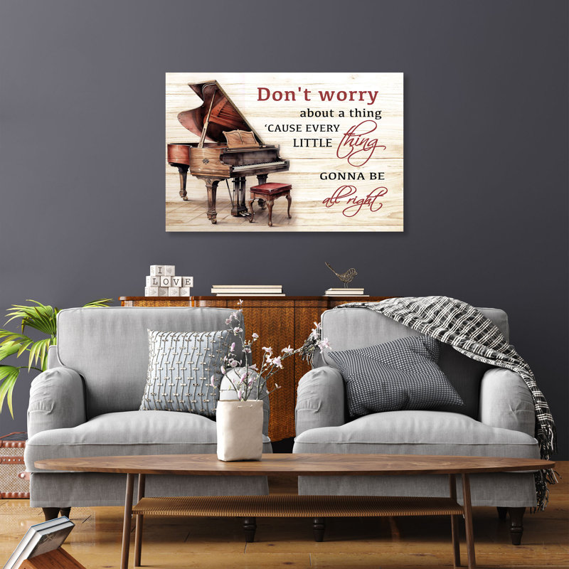 «Yellow Piano», art textuel sur toile tendue, H 11 po x l 14 po x P 2 po