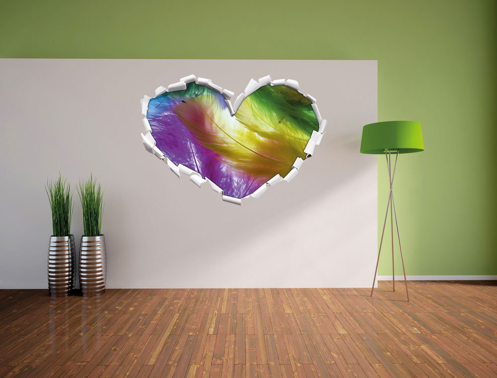 Bunte Federn Wandsticker