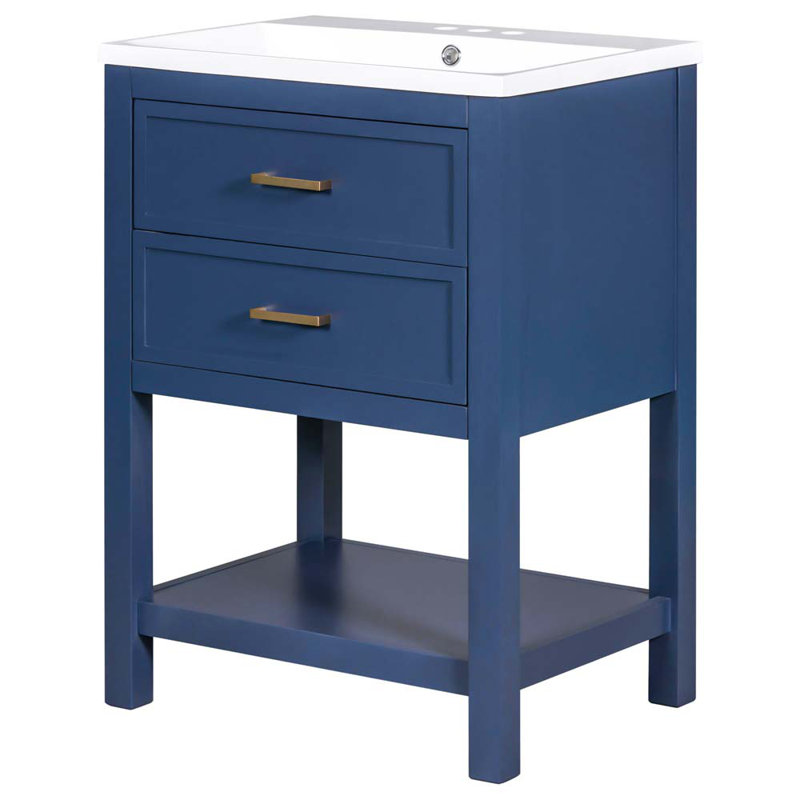 24'' Single Bathroom Vanity Base Only in Blue