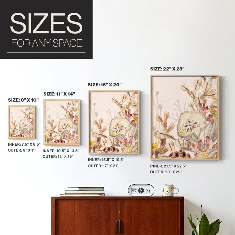 «Ocean Nostalgia I», reproduction encadrée - bois massif, Naturel, H 11 po x l 9 po