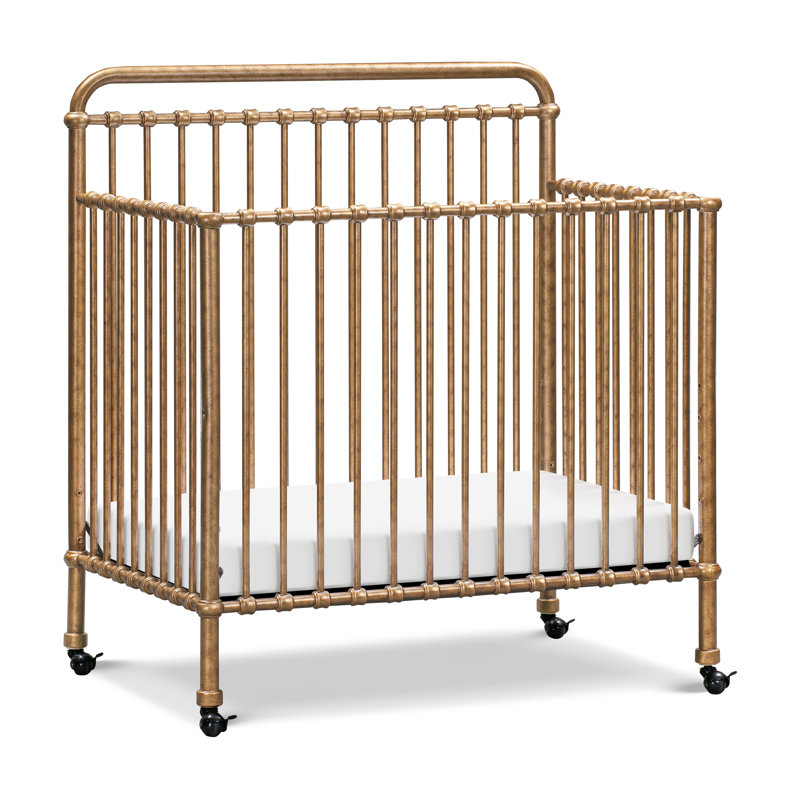 Winston 4-in-1 Convertible Mini Crib, Vintage Gold